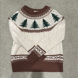 Kiel James Patrick Brown and Cream Sweater